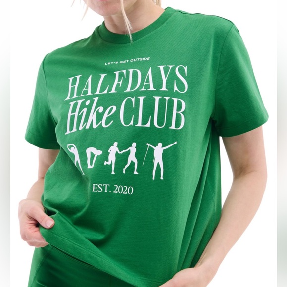 Halfdays Tops - NWT Halfdays Hike Club Graphic Tee. Oversized boxy fit! Sz S